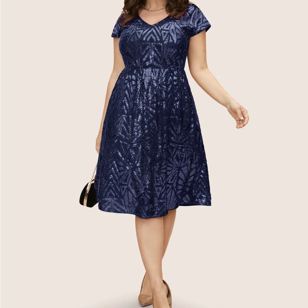 Sequined geometric dress